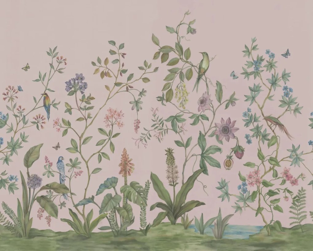 Fototapet, Chinoiserie, Pink, Rebel Walls