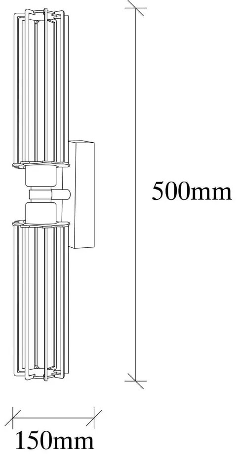 Aplică de perete neagră/aurie ø 8 cm Fellini – Opviq lights
