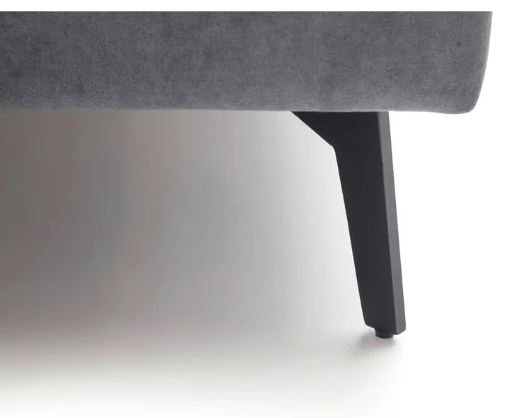 Pat matrimonial gri antracit tapițat cu spațiu de depozitare cu somieră 180x200 cm Lizzano – Meise Möbel