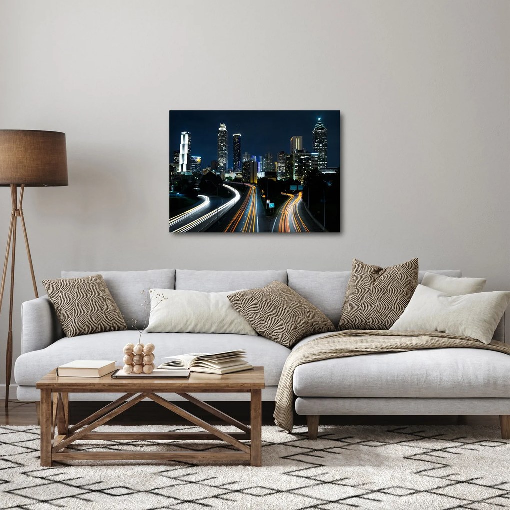 Tabloul metropolei nocturne (70x50 cm)