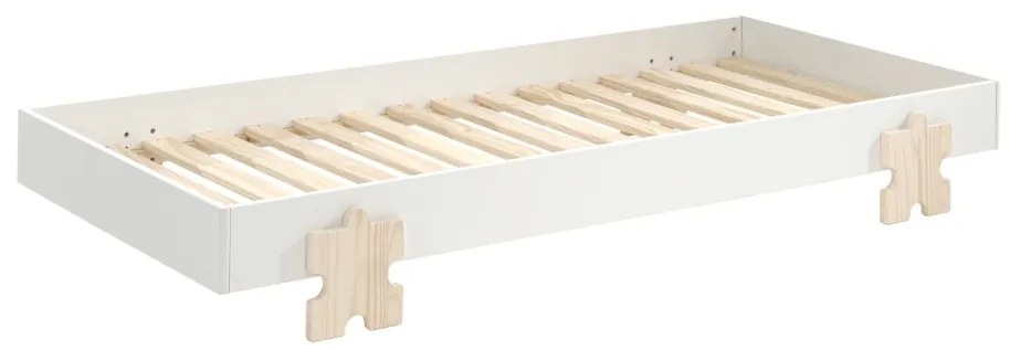 Set MODULO format din 3 Pat copii MODULO (90 x 200 cm) cu picioare Pat copii în formă de piesă de puzzle.