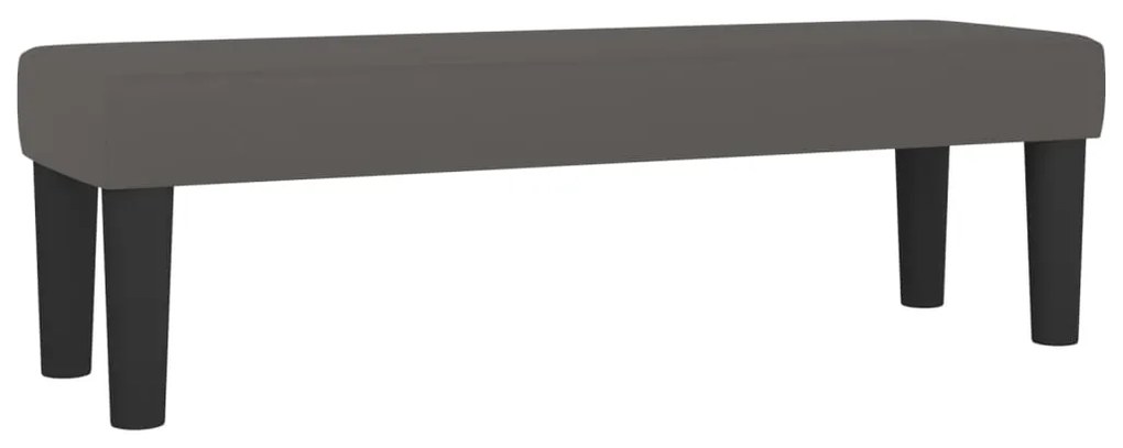 346664 vidaXL Bancă, gri, 100x30x30 cm, piele ecologică