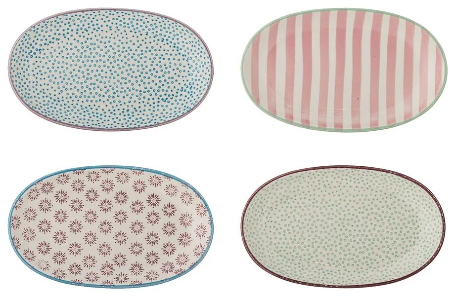 Farfurii 4 buc. pentru servire din gresie Patrizia – Bloomingville