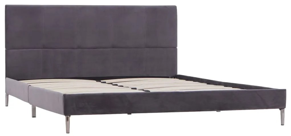 280948 vidaXL Cadru de pat, gri, 140 x 200 cm, material textil