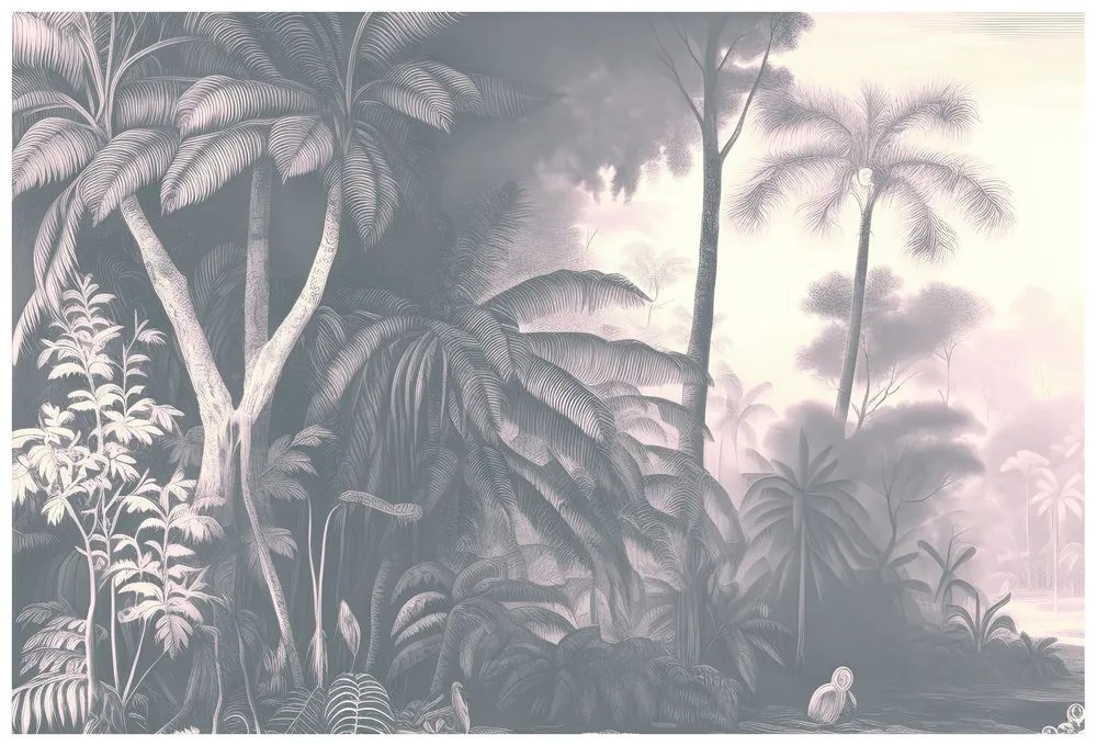 Tapet palmieri tropicali delicați
