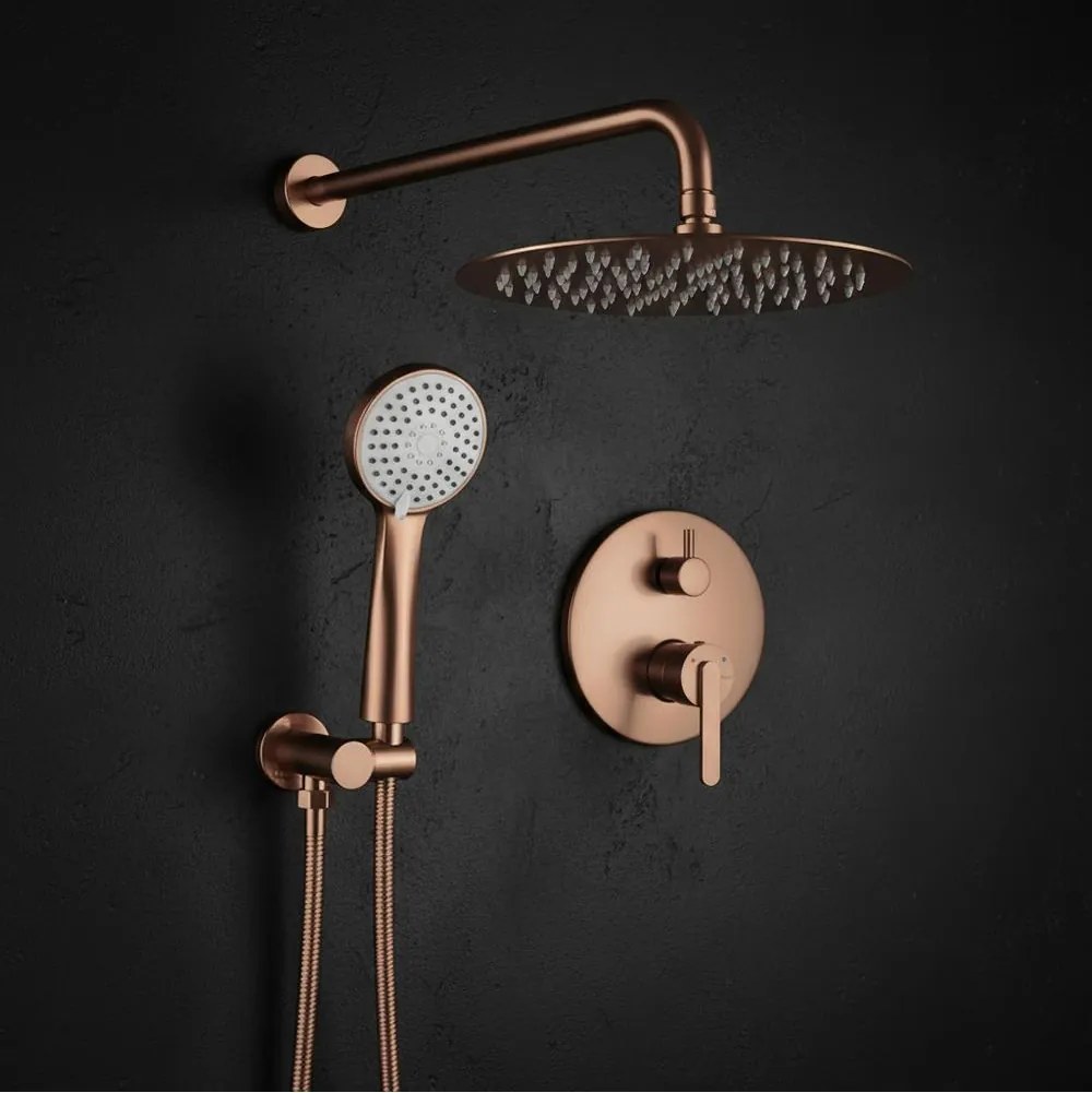 Set de dus incastrat Rea Ontario cupru periat + BOX