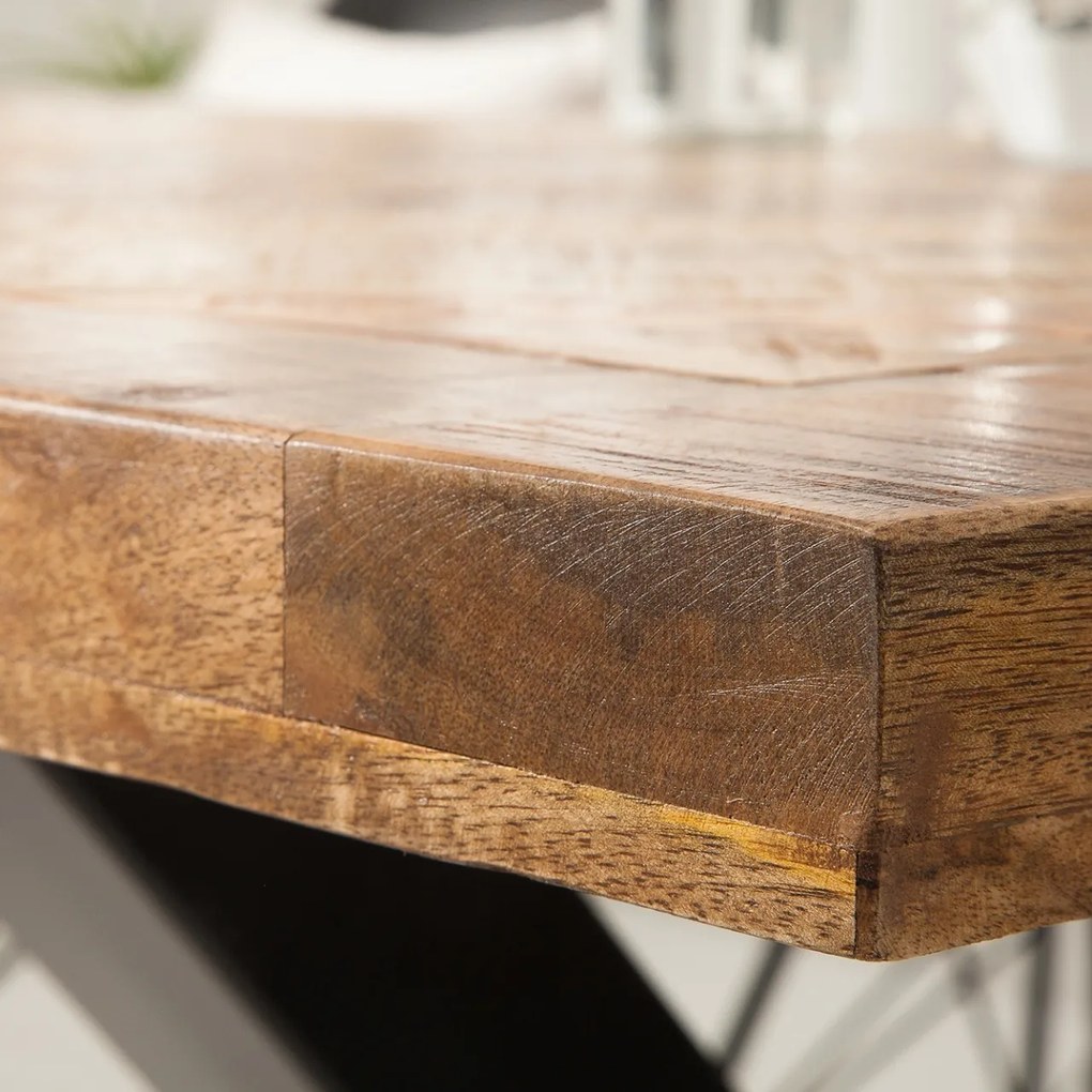 Masa design industrial Infinity Home 200cm, mango natur