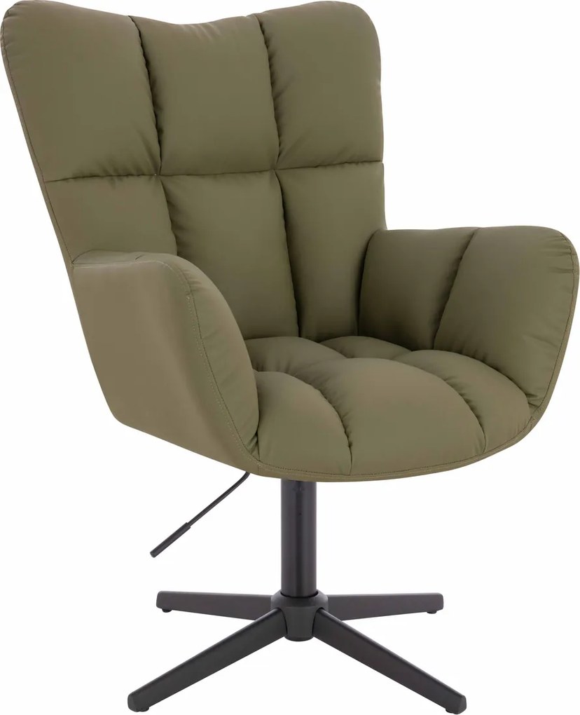 HR650CROSS Scaun Khaki Piele Ecologica Premium Soft cu Bază Neagră