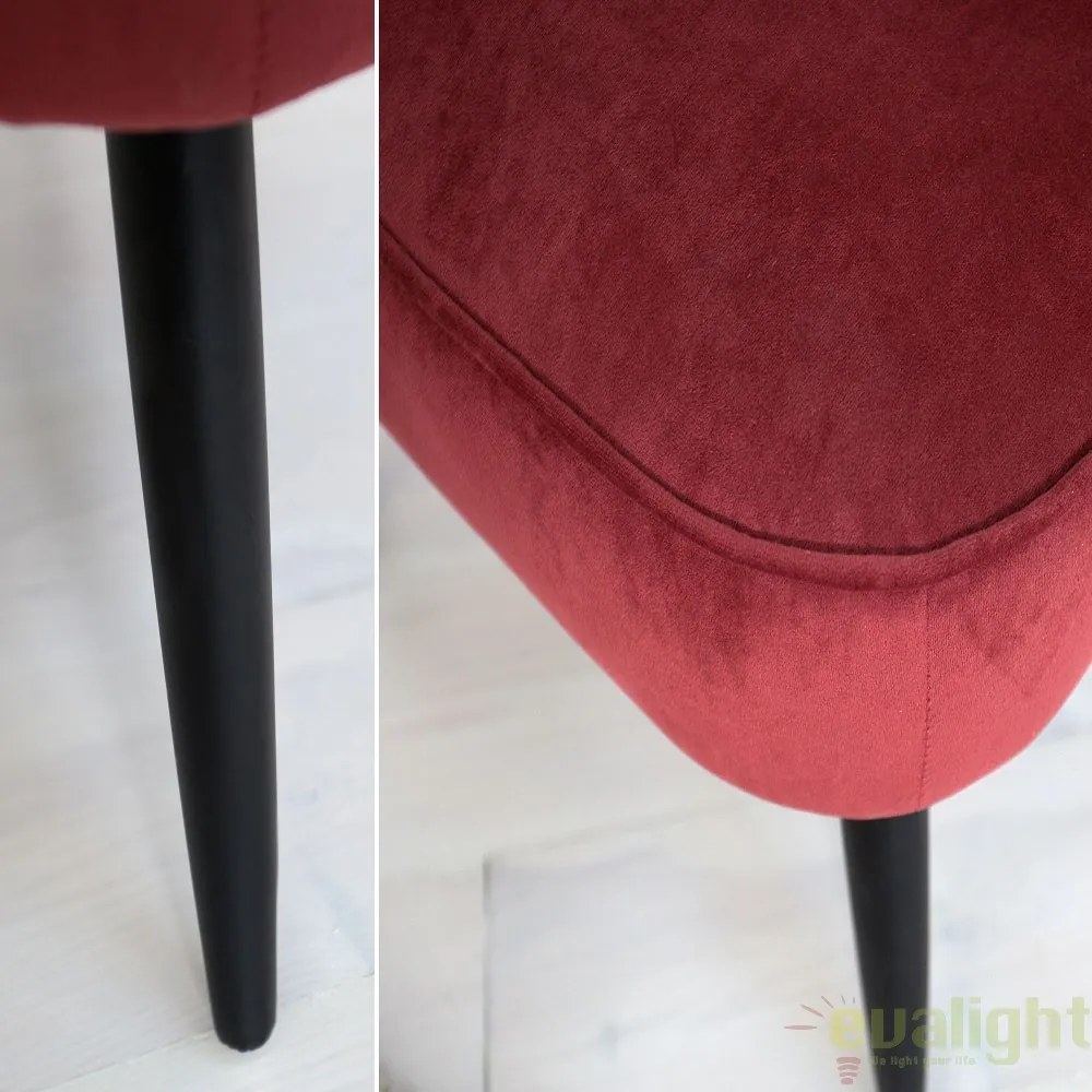 Fotoliu confortabil in stil Retro rosu Sixties A-35022 VC