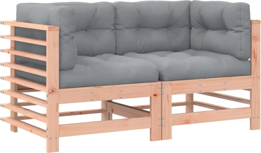 vidaXL Canapele colțar cu perne, 2 buc., lemn masiv de pin