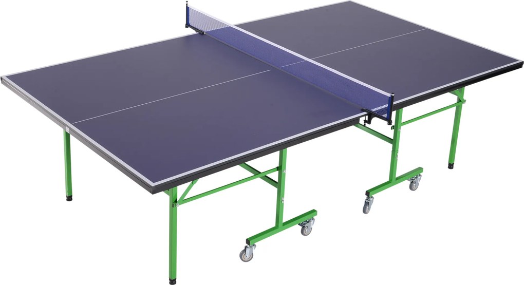 HOMCOM masă de ping pong pliabilă masă de ping pong roți masă de ping pong pentru interior masă de ping pong pentru exterior violet verde