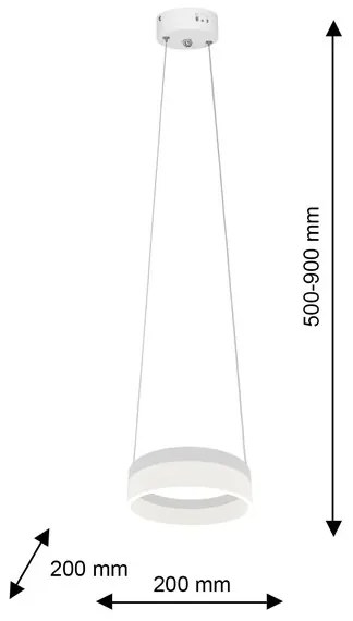 LED Lustră pe cablu RING LED/12W/230V