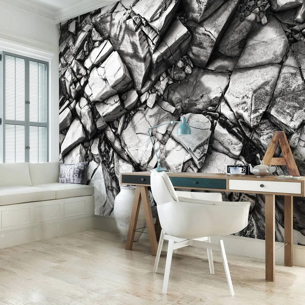 Fototapet - Pietre argintii (152,5x104 cm)