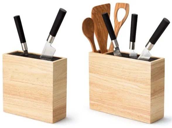 Suport de cuțite cu inserție flexibilă 22x9x21,5 cm ficus de cauciuc Continenta C3314