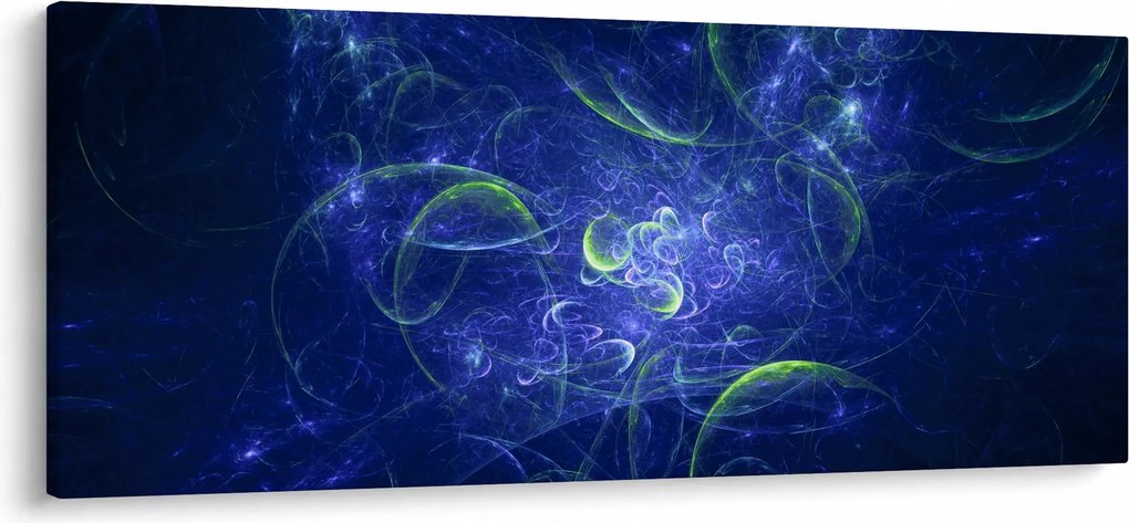 Tablou - abstracție albastră (120x50 cm)