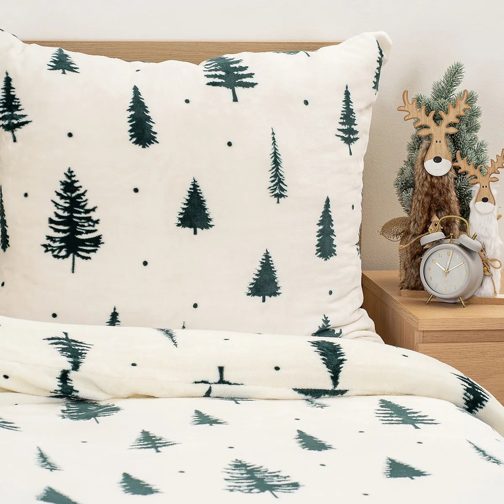 Lenjerie de pat din microflanel 4Home SereneForest, 140 x 200 cm, 70 x 90 cm, 140 x 200 cm, 70 x 90 cm