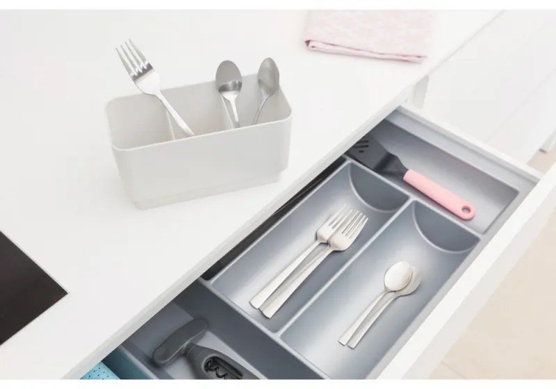 Brabantia Sinkside 1000203, Tavă de scurgere, Suport pentru ustensile, Gri deschis