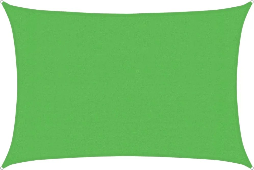 vidaXL Pânză parasolar, verde deschis, 3x4 m, HDPE, 160 g/m²
