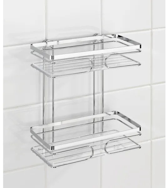 WENKO 20410100 - Raft PREMIUM din oțel inoxidabil, 24 x 27 cm, inox/argintiu