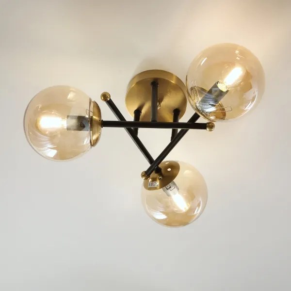 Brilagi - Plafonier aplicat MALIVA 3xE14/15W/230V auriu