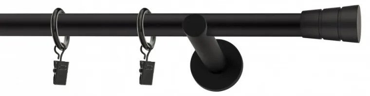 Galerie SIMPLA PRINDERE PERETE PICIOR UNIVERSAL 19 mm BASIC NEGRU (Alege marime: 280 cm)