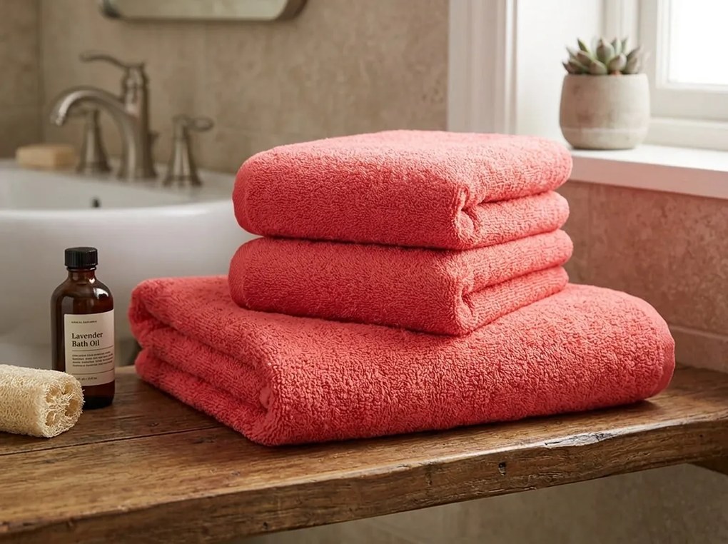 Prosop NORIELLE 50x90 cm rosu, 100% bumbac