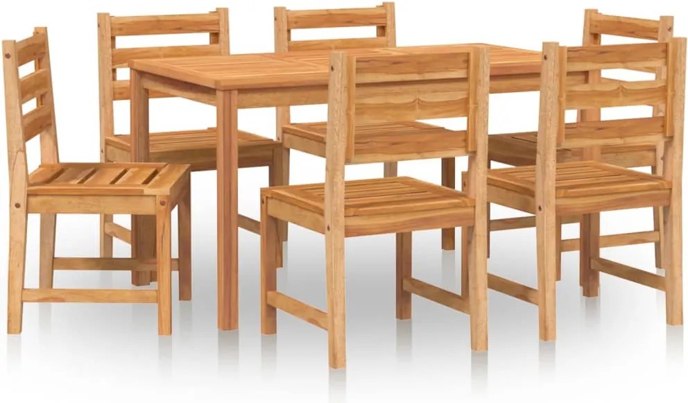 vidaXL Set mobilier de grădină, 7 piese, lemn masiv de tec