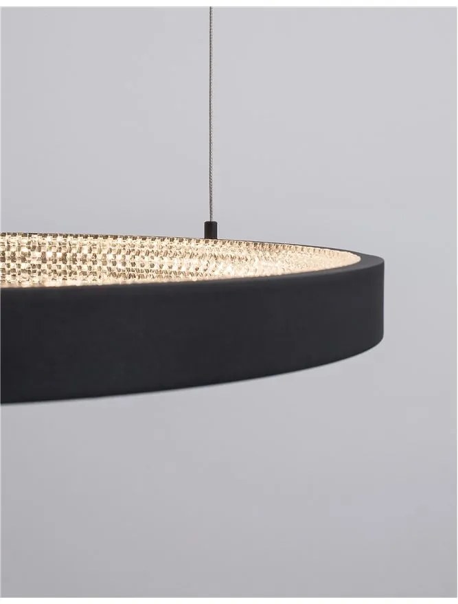 Lustra LED dimabila, design modern PRESTON, 60cm negru NVL-9865160