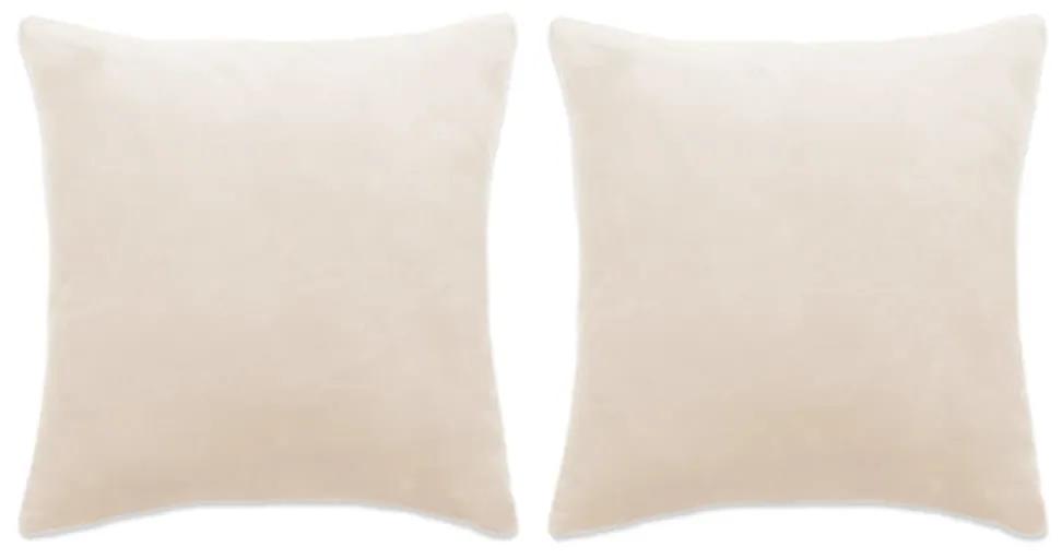 Set perne decorative, 2 buc., ivoar, 60x60 cm, textil 2, Off white, 60 x 60 cm
