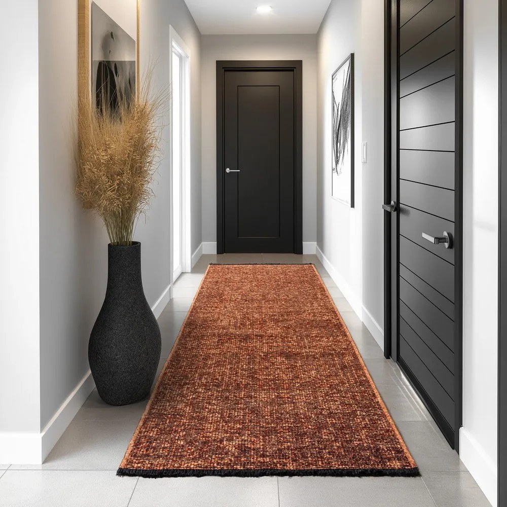 Covor tip traversă teracotă lavabil 80x250 cm Space 1900 – Ayyildiz Carpets
