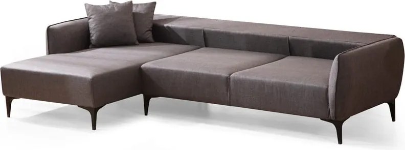 Colțar Belissimo gri închis, colț pe partea stângă – Balcab Home