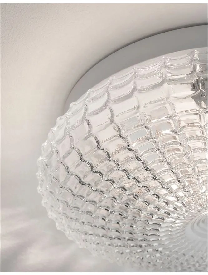 Plafoniera baie moderna 30cm IP44 Clam sticla clara NVL-9738255