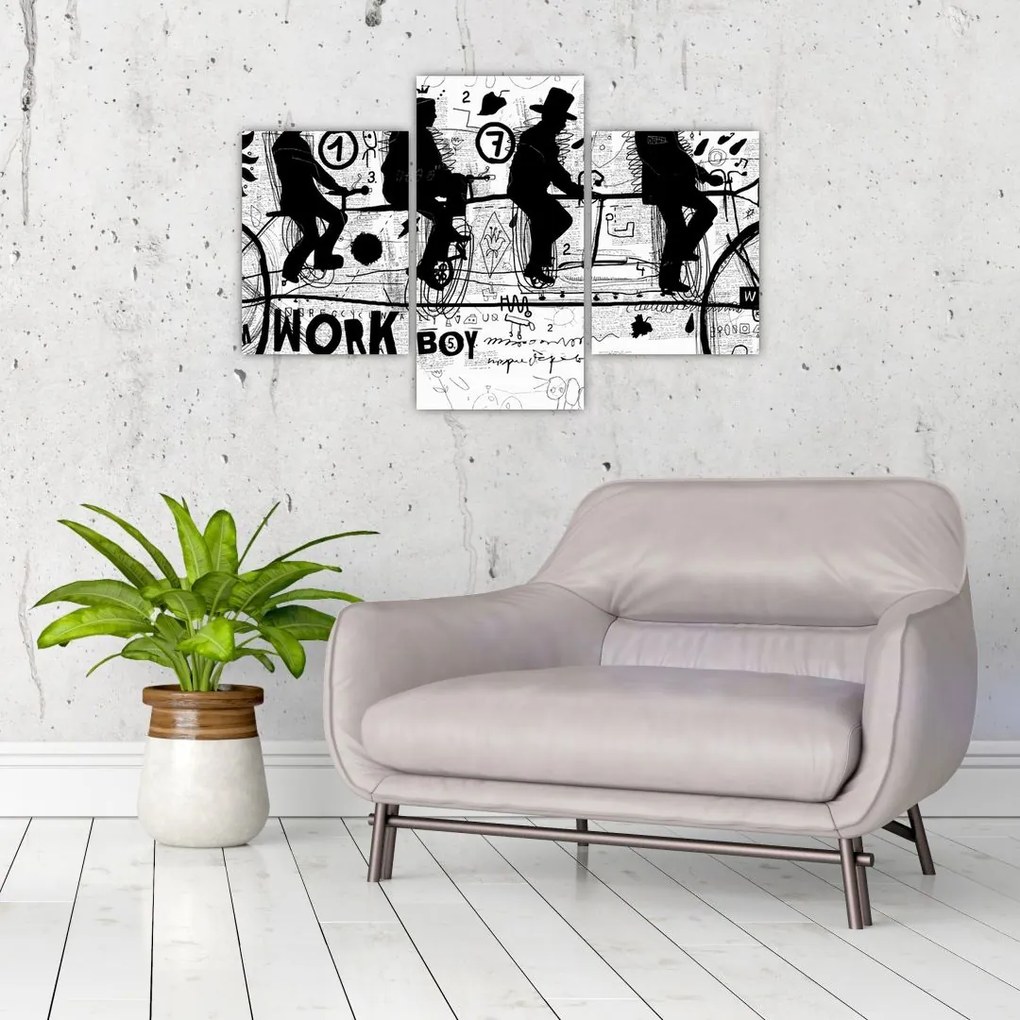 Tablou - Munca în echipă, ciclism (90x60 cm)