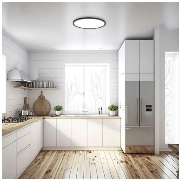 Plafonieră LED FLORI LED/18W/230V 4000K negru d. 29 cm