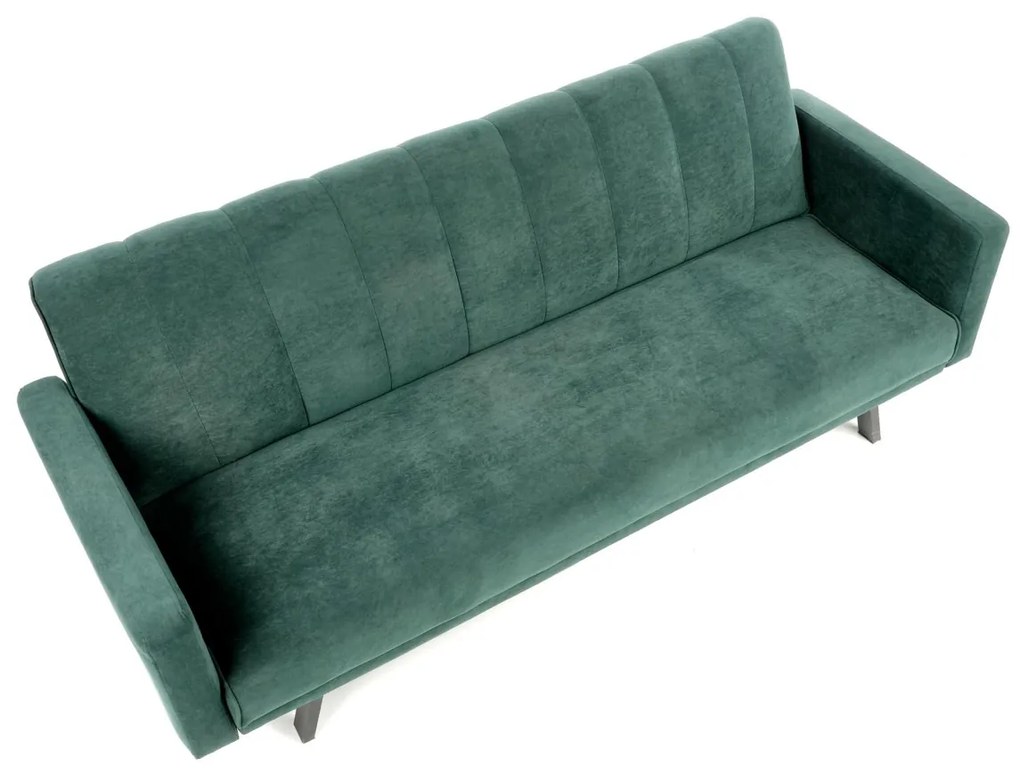 Canapea extensibila Armando velvet verde – H78 cm