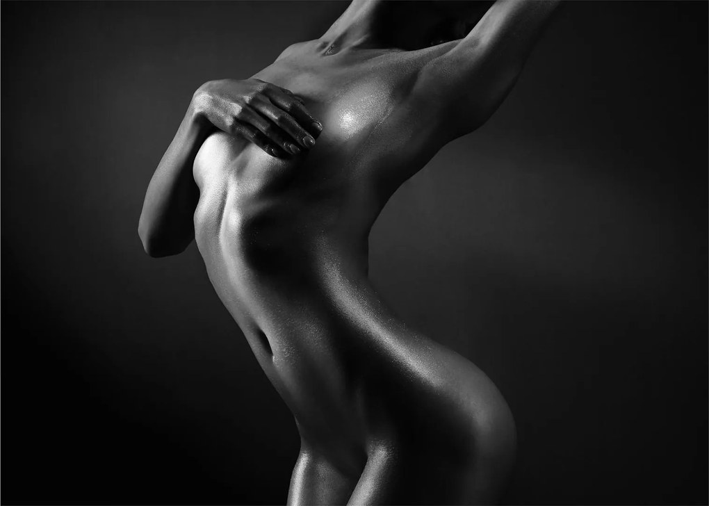Tablou pe sticlă - Femei nud (70x50 cm)