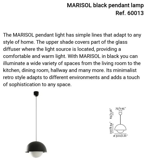 Lustra suspendata LED design modern MARISOL negru