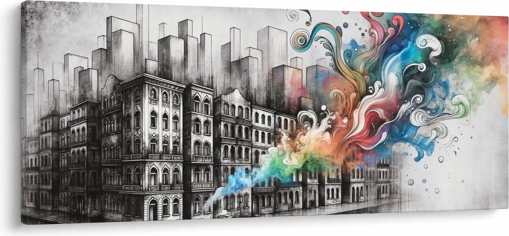 Tablou - Viața industrială (120x50 cm)