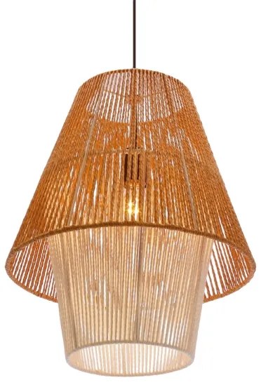 Pendul pe cablu AFRICA 1xE27/40W/230V Ø 40 cm maro/crem