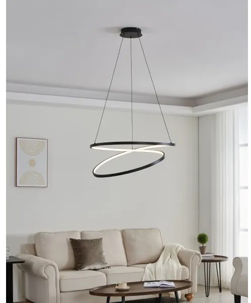 Lustră LED pe cablu Eglo 901138 RUOTALE LED/42W/230V 3000K negru