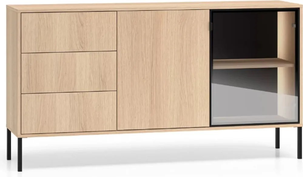 Comodă cu sertare și iluminare Harmona 160 cm - stejar lindberg