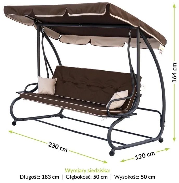 Balansoar de terasa Megi maro L230 cm