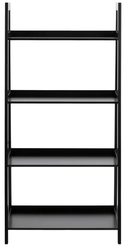 Bibliotecă Actona Wally, înălțime 130 cm, negru