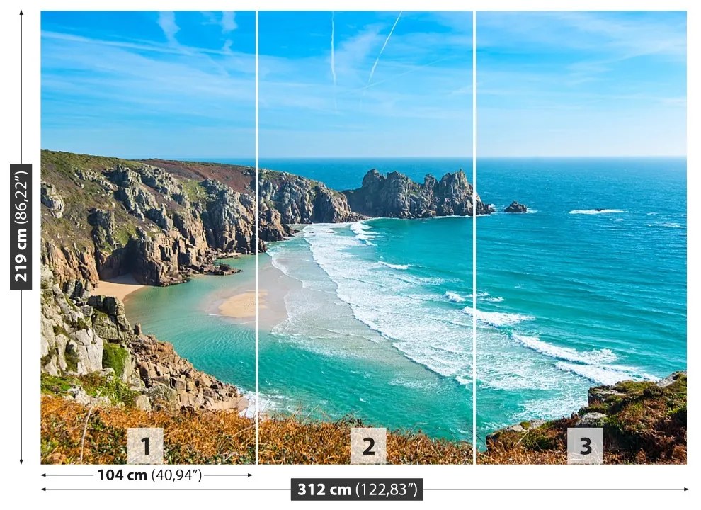 Fototapet Coasta de Cornwall