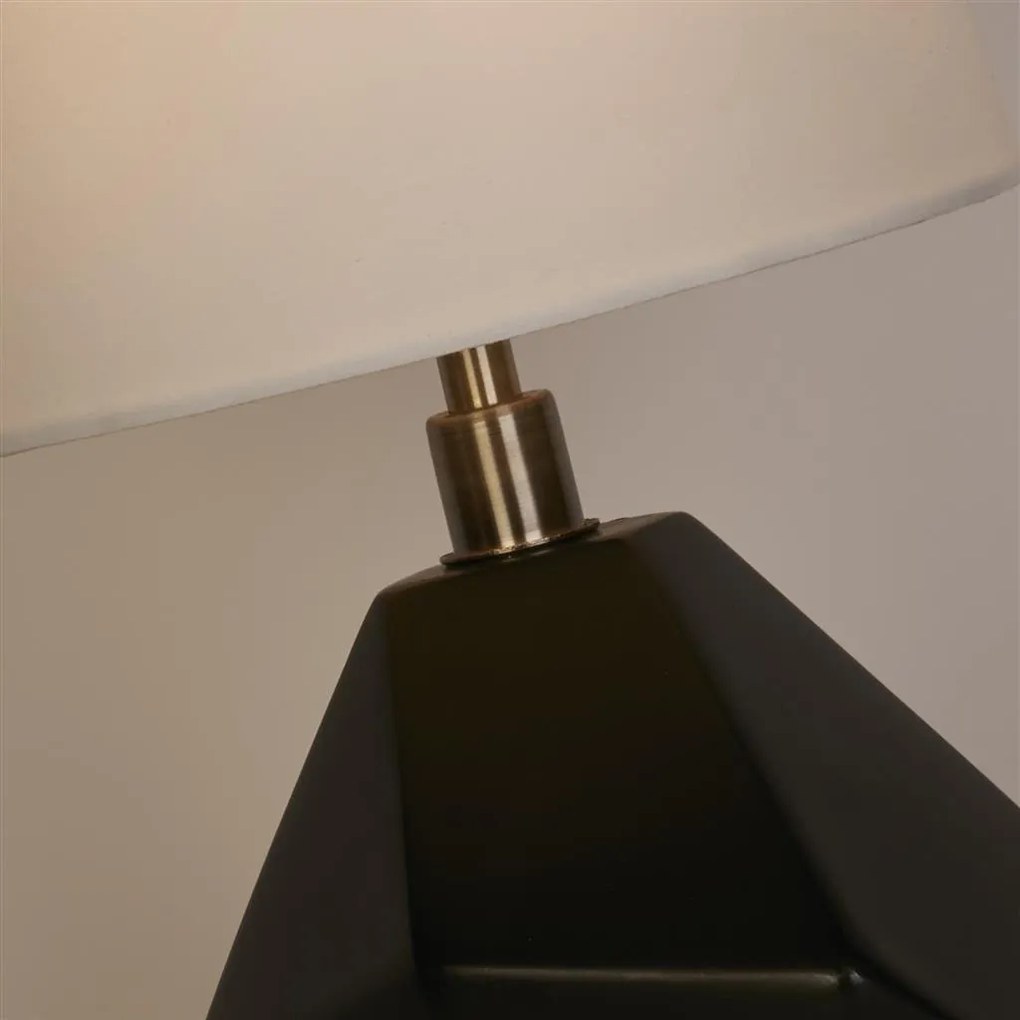 Veioza/Lampa de masa decorativa Apex negru/alb