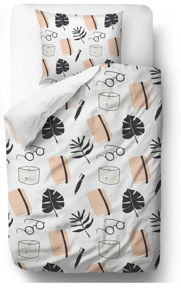 Lenjerie de pat din bumbac satinat Butter Kings Hygge Moment, 135 x 200 cm