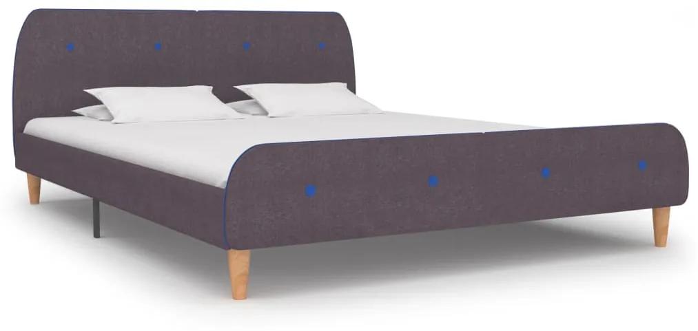 280939 vidaXL Cadru de pat, gri taupe, 160 x 200 cm, material textil