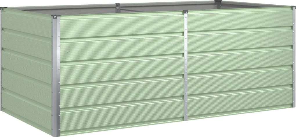 vidaXL Jardinieră Verde pastel 195 x 100 x 75 cm Oțel Galvanizat