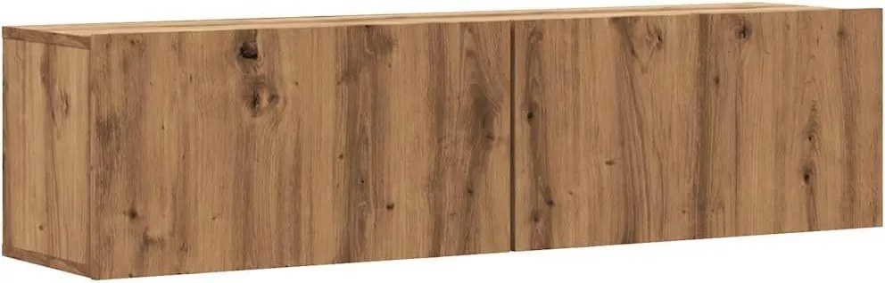 vidaXL Dulap TV perete, stejar artizanal, 120x30x30 cm, lemn prelucrat