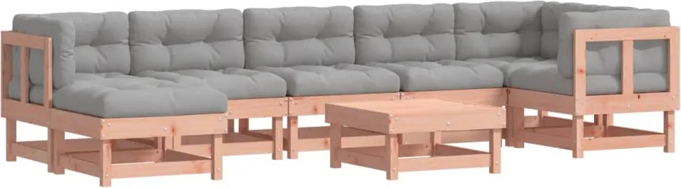 vidaXL Set mobilier de grădină cu perne, 8 piese, lemn masiv douglas